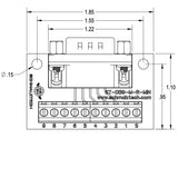 DB9 Male Mini Breakout Board