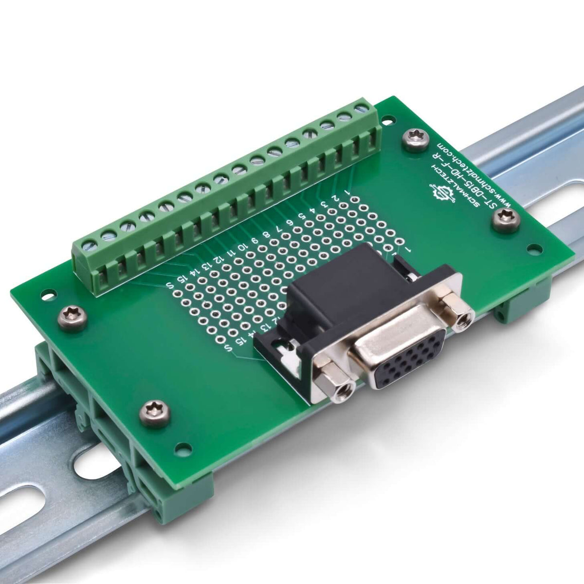 D-SUB DB15 VGA Breakout Board - Male To Female 15-Pin Terminal Connector For Custom Cable Building