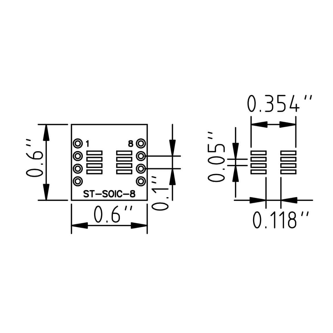 SOP-8 SMD to Dip Adapter | Soic-8 | SchmalzTech