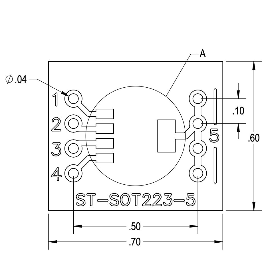 SOT223-5 SMD to DIP Adapter | SchmalzTech