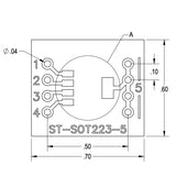 SOT223-5 SMD to DIP Adapter