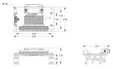 DB15 Female Breakout Board with DIN Clips
