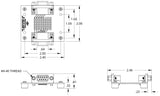 DB9 Female-Female Pass-Through Breakout Board with Feet
