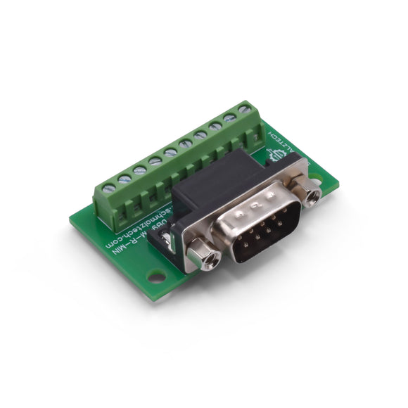 Nikou DB9 Breakout Board - DIN-rail Montage Interface Module Met Schroefklemmen