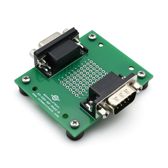 DB9 Male-Female Pass-Through Breakout Board with Feet