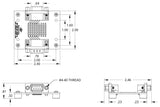 DB9 Male-Female Pass-Through Breakout Board with Feet