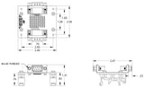 DB9 Male-Male Pass-Through Breakout Board with DIN Clips