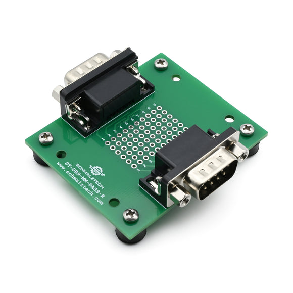 DB9 Male-Male Pass-Through Breakout Board with Feet