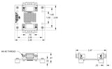 DB9 Male-Male Pass-Through Breakout Board with Feet