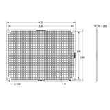 Dimensional Drawing of 3 inch by 4 inch perfboard, SchmalzTech ST-PERF-3-4