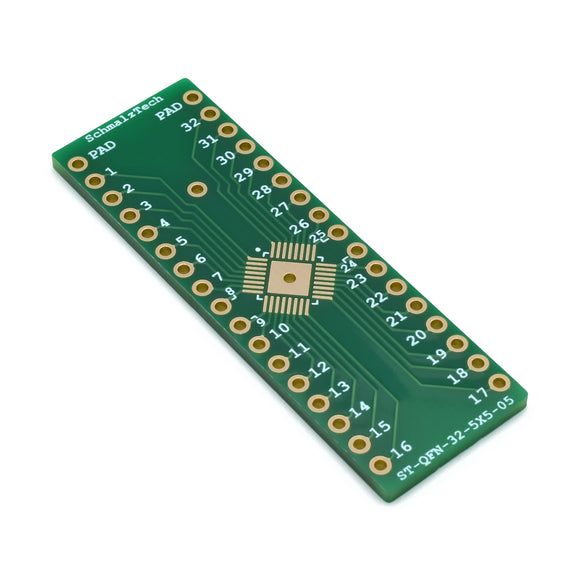 QFN-32, 5mm x 5mm, 0.5mm Pitch, SMD to DIP Adapter