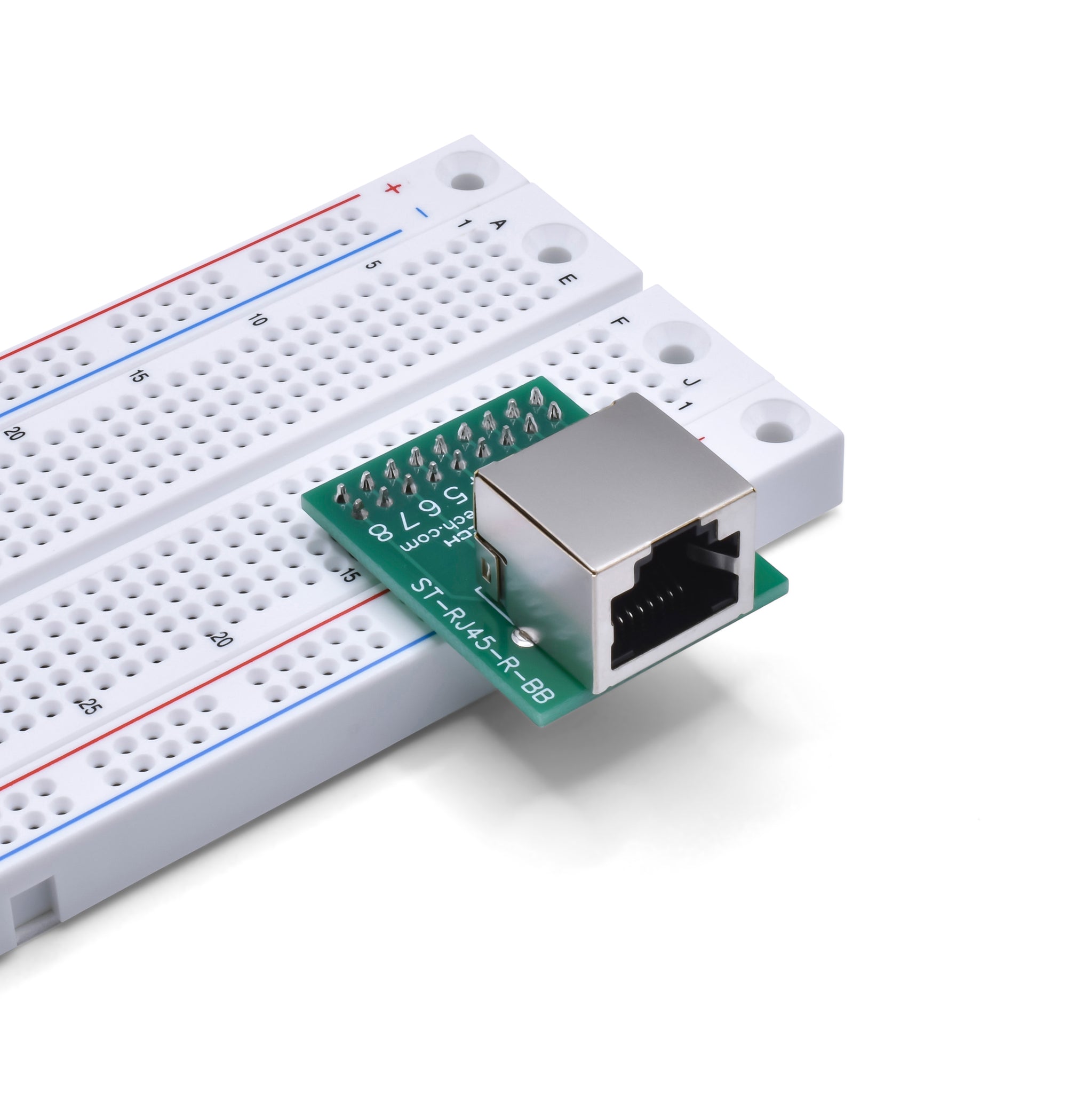 MDFLY RJ45 Breakout Board With LED Indicators – 8P8C Spring Leaf Ethernet Connector For DIY Projects