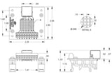 Mechanical drawing of ST-RJ45-R-DIN