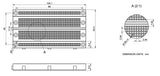 Dimensions of SchmalzTech premium 470 position solderless breadboard