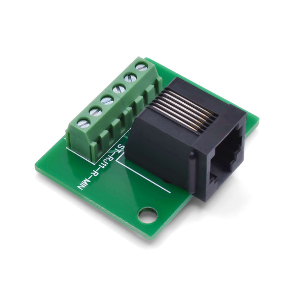 Front of RJ11 mini screw terminal breakout board