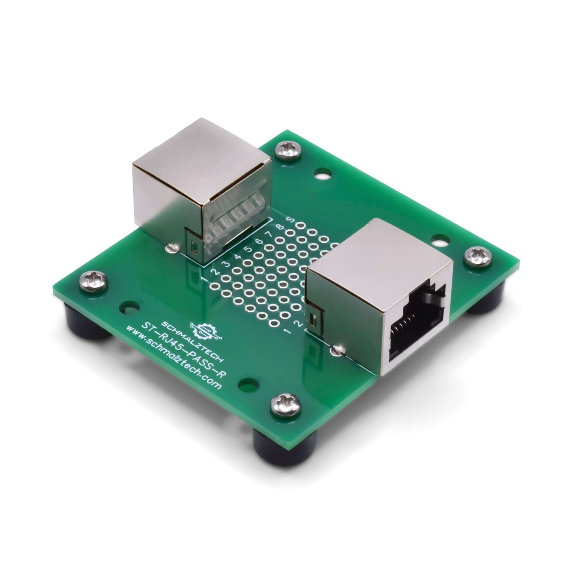 RJ45 Pass-Through Breakout Board with Feet | SchmalzTech