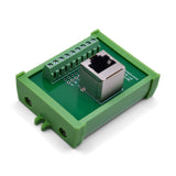 Back of RJ45 enclosed chassis mount breakout board