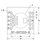 SOT223-6 SMD to DIP Adapter